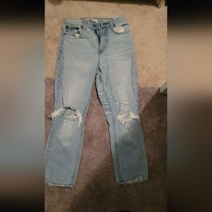Abercrombie & Fitch jeans curve love size 26short or 2short color is light denim